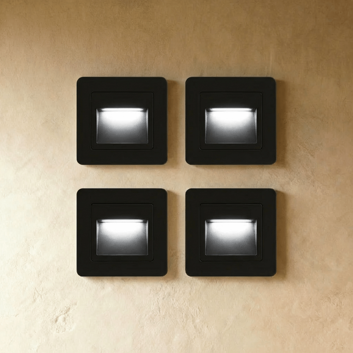 Recessed square indoor stair step light additional product view 6