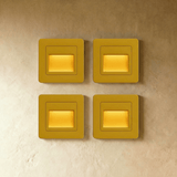 Recessed square indoor stair step light close detail view 8