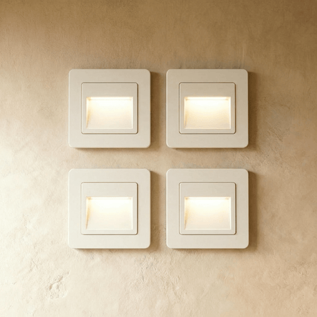 Recessed square indoor stair step light colour option view 9