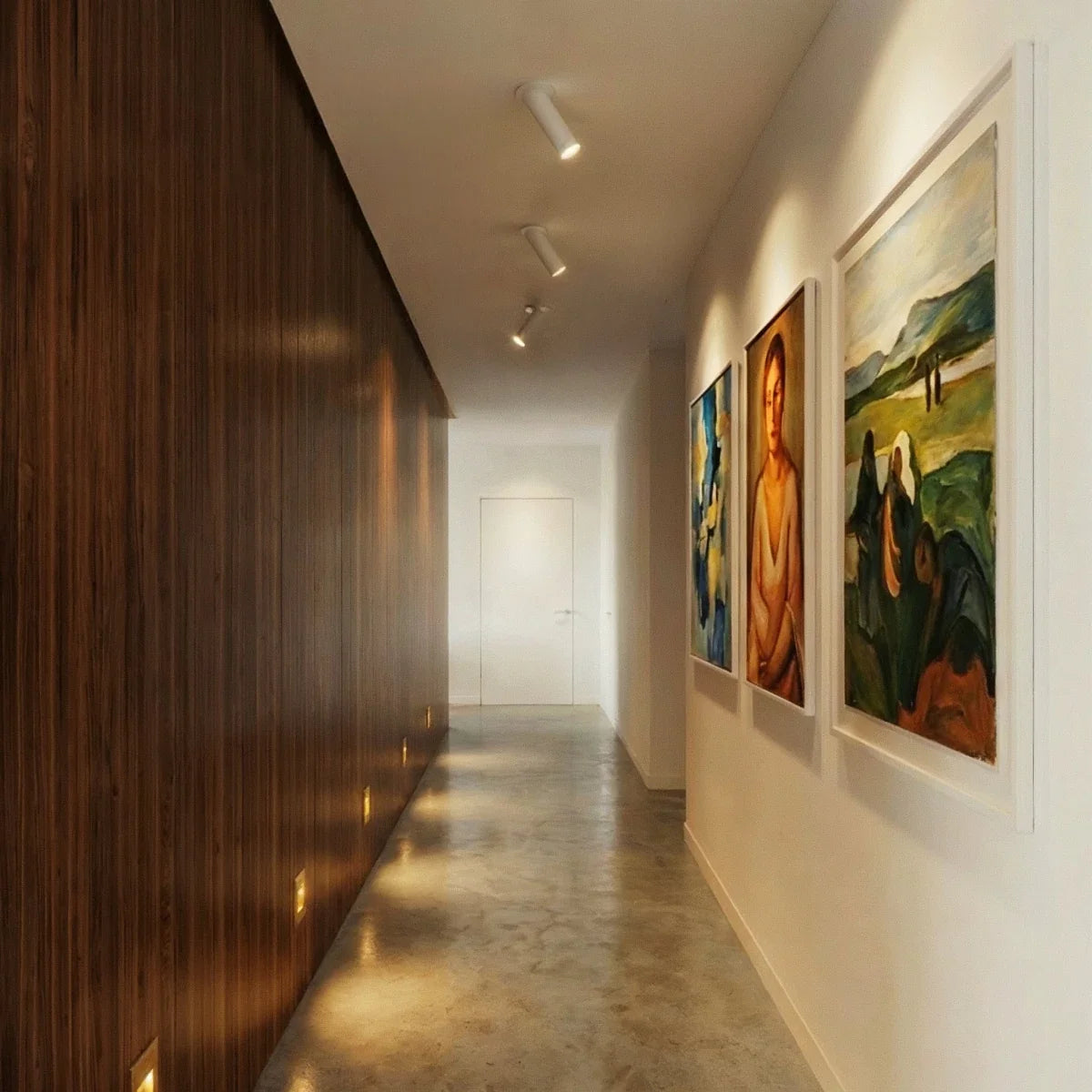 Recessed square indoor stair step light close detail view 14