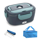 heated lunch box with stainless steel interior