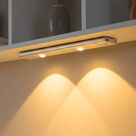 Magnetic rechargeable LED under cabinet light bar alternative angle view 1