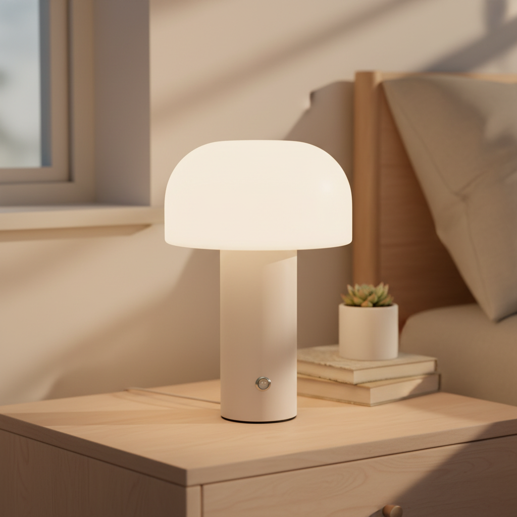 Mushroom Table Lamp with Cozy Silicone Glow for Bedroom Bar