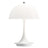 White panthella rechargeable table lamp with sculptural modern design