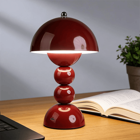 Rechargeable Table Lamp - Mushroom Design, Portable LED Light for Cozy Ambiance - Mushroom Table Lamp - Hurbane Home