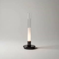Modern Cordless Table Lamp with Glass Shade for Bedside Lounge