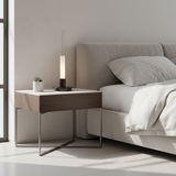 Modern Cordless Table Lamp with Glass Shade for Bedside Lounge