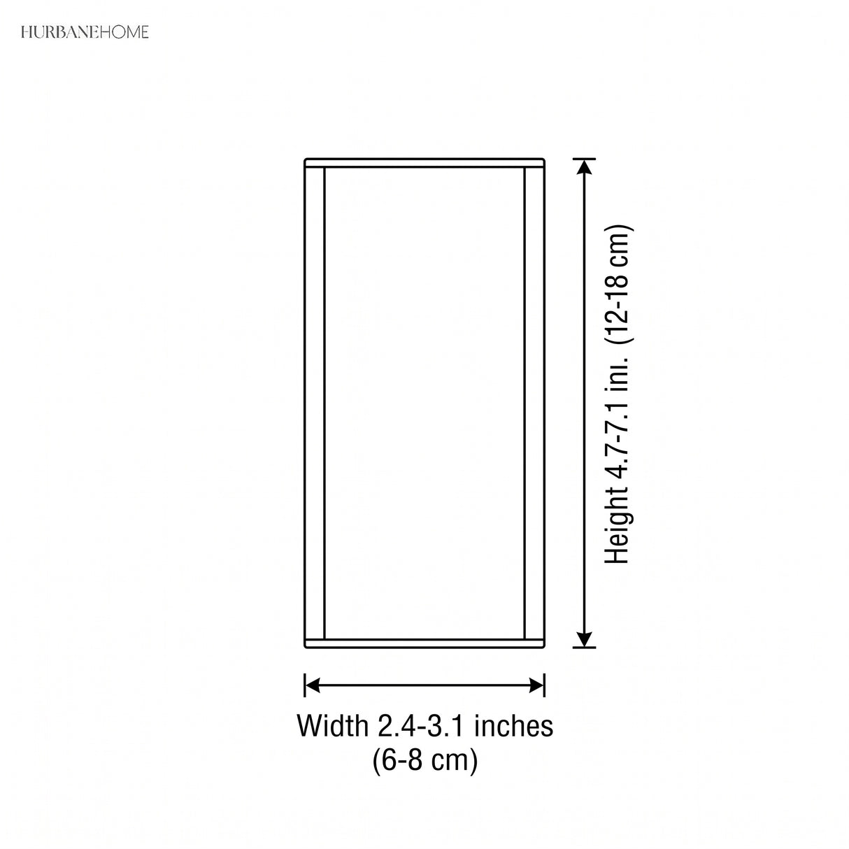 Rectangular outdoor wall light dimensions diagram