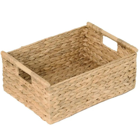Rectangular Wicker Basket with Lid - Large Storage Solution for Home Organization - wicker storage baskets - Hurbane Home