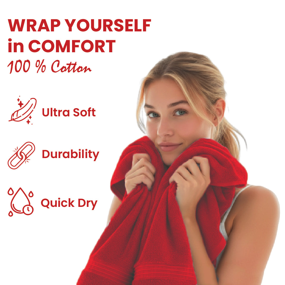 Premium Bath Towel Sets – 100% Egyptian Cotton, 550 GSM, 4 and 8-Piece Sets