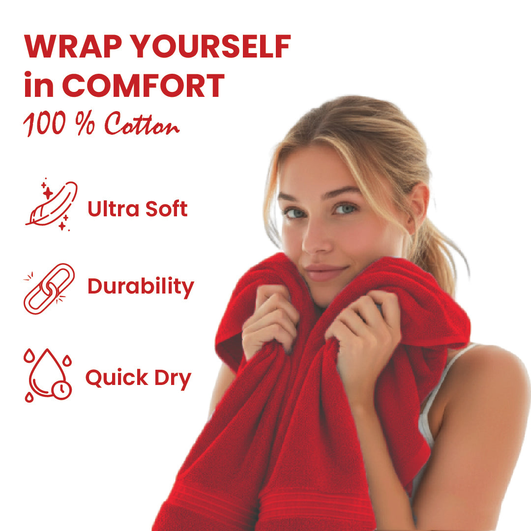 Premium Bath Towel Sets – 100% Egyptian Cotton, 550 GSM, 4 and 8-Piece Sets
