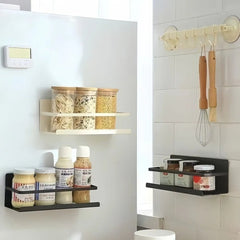 Refrigerator Spice Rack – Magnetic Iron Shelf for Fridge Storage - Magnetic Spice Rack - Hurbane Home