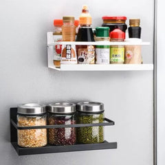 Refrigerator Spice Rack – Magnetic Iron Shelf for Fridge Storage - Magnetic Spice Rack - Hurbane Home