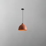 Deep dome pendant shade in grey speckled moulded resin, view 8