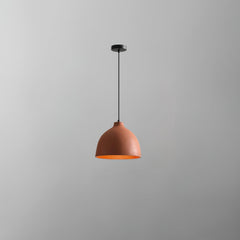 Deep dome pendant shade in grey speckled moulded resin, view 8