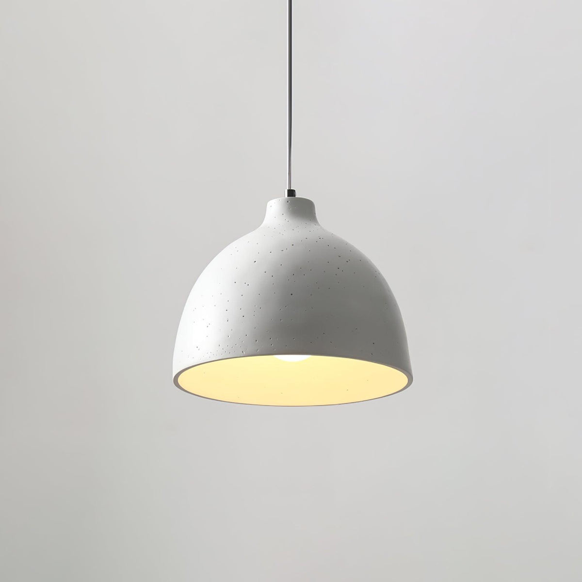 Deep dome pendant shade in grey speckled moulded resin, view 14