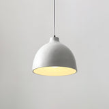 Deep dome pendant shade in grey speckled moulded resin, view 14