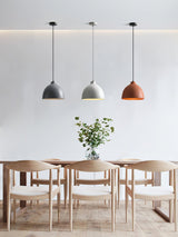 Deep dome pendant shade in grey speckled moulded resin, view 20