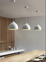 Matte dome pendant light with an adjustable 59 inch cable drop, view 23