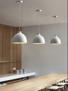 Matte dome pendant light with an adjustable 59 inch cable drop, view 23