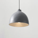 Deep dome pendant shade in grey speckled moulded resin, view 26