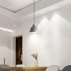 Terracotta resin dome pendant light with an iron ceiling fitting, view 27