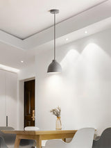 Matte dome pendant light with an adjustable 59 inch cable drop, view 29