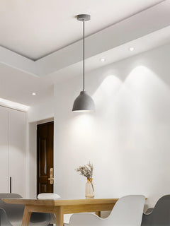 Matte dome pendant light with an adjustable 59 inch cable drop, view 29