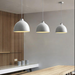 Deep dome pendant shade in grey speckled moulded resin, view 44