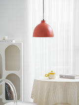Deep dome pendant shade in grey speckled moulded resin, view 56