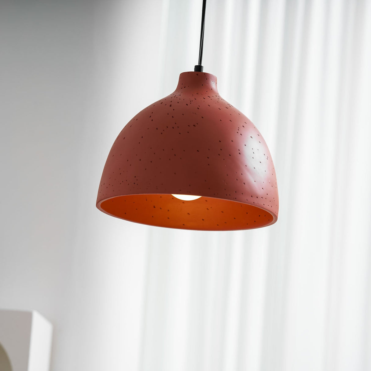 Resin dome pendant, 6.7 inch diameter with an E26 socket, view 64