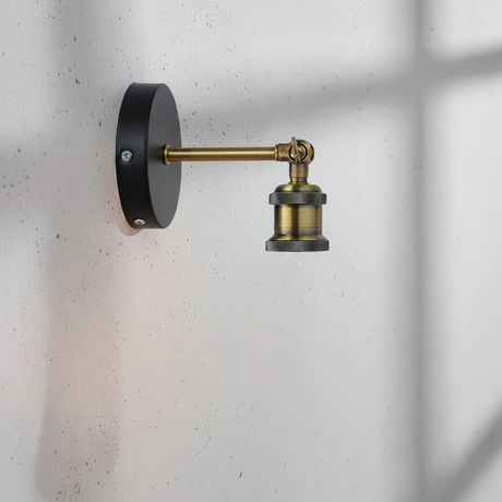 Retro Industrial Wall Sconce with Glass Candle-Style Design for Living Room