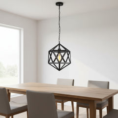 Retro vintage industrial ceiling light in restaurant setting