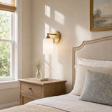 Ribbed glass brass wall sconce additional product view 6