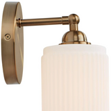 Ribbed glass brass wall sconce further product image 10