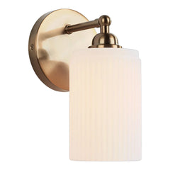 Ribbed glass brass wall sconce supplementary product view 11