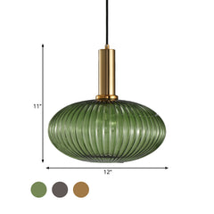 Oval shade shown 11 in high and 12 in wide, brass collar version