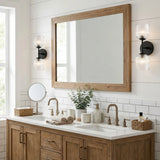 Ribbed glass bathroom vanity sconce detail view 10 showing finish and construction