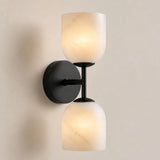 Ribbed glass bathroom vanity sconce detail view 36 showing finish and construction
