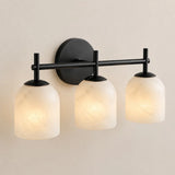 Ribbed glass bathroom vanity sconce detail view 37 showing finish and construction