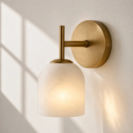 Ribbed glass bathroom vanity sconce detail view 38 showing finish and construction