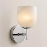 Ribbed glass bathroom vanity sconce detail view 41 showing finish and construction