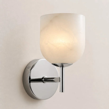 Ribbed glass bathroom vanity sconce detail view 41 showing finish and construction