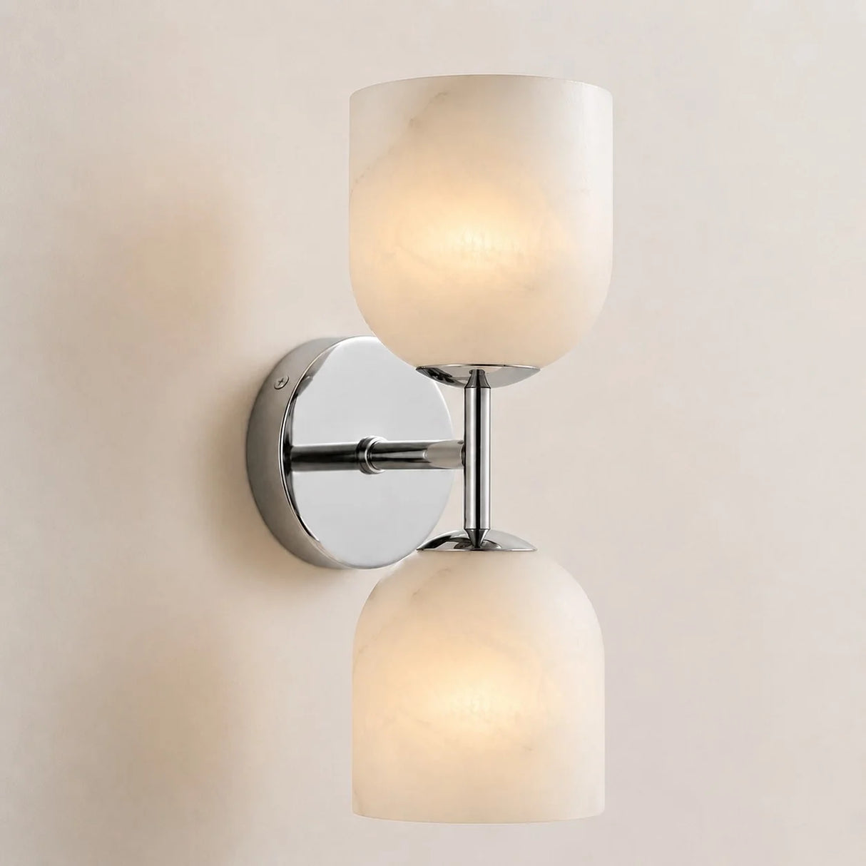 Ribbed glass bathroom vanity sconce detail view 42 showing finish and construction