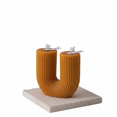 Ribbed Soy Wax Scented Candle Set - Enhance Decor with Aroma - Hurbane Home