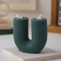Ribbed Soy Wax Scented Candle Set - Enhance Decor with Aroma - Hurbane Home