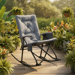 Rocking Camping Chair - Portable Foldable Design for Outdoor Relaxation - Folding Camping Chair - Hurbane Home