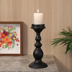Rod Iron Candle Holder Set - Elegant Black Metal Candle Sticks for Home Décor - Metal Candle Holders - Hurbane Home