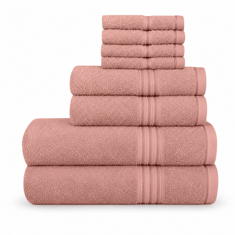 8-Piece Luxury Cotton Towel Set – Soft, Quick-Dry & Absorbent