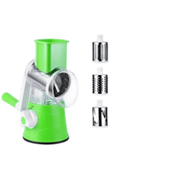 Rotary Cheese Grater – 3 - in - 1 Manual Slicer with Suction - Rotary Cheese Grater - Hurbane Home